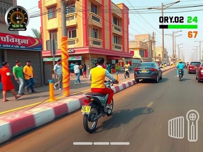 Patna Pacer gameplay showing racing on Patna streets